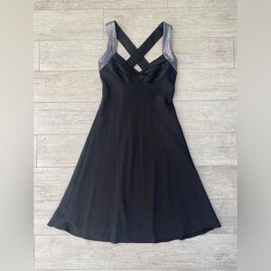 Black Calvin Klein sequence strap dress size 4P
